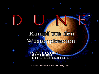 Dune II - Kampf um den Wustenplaneten Title Screen